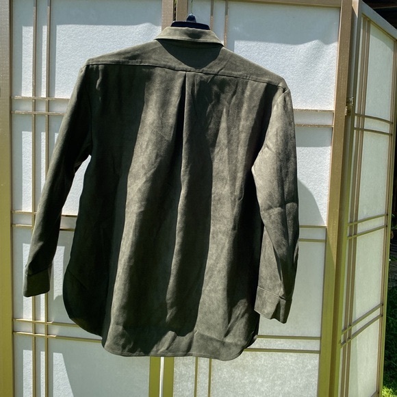 Adria Suede Shirt, Oversized, Vegan Suede, Banana Republic, women’s size Medium - Picture 6 of 16